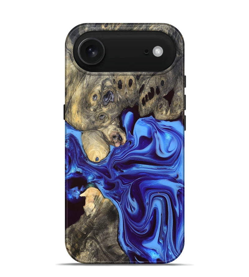iPhone 17 Air Wood Live Edge Phone Case - Noreen (Blue, 832676)