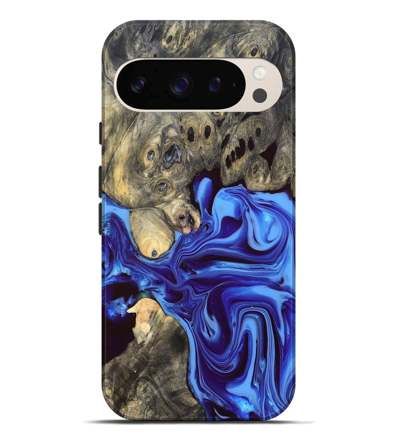 Pixel 10 Pro XL Wood Live Edge Phone Case - Noreen (Blue, 832676)