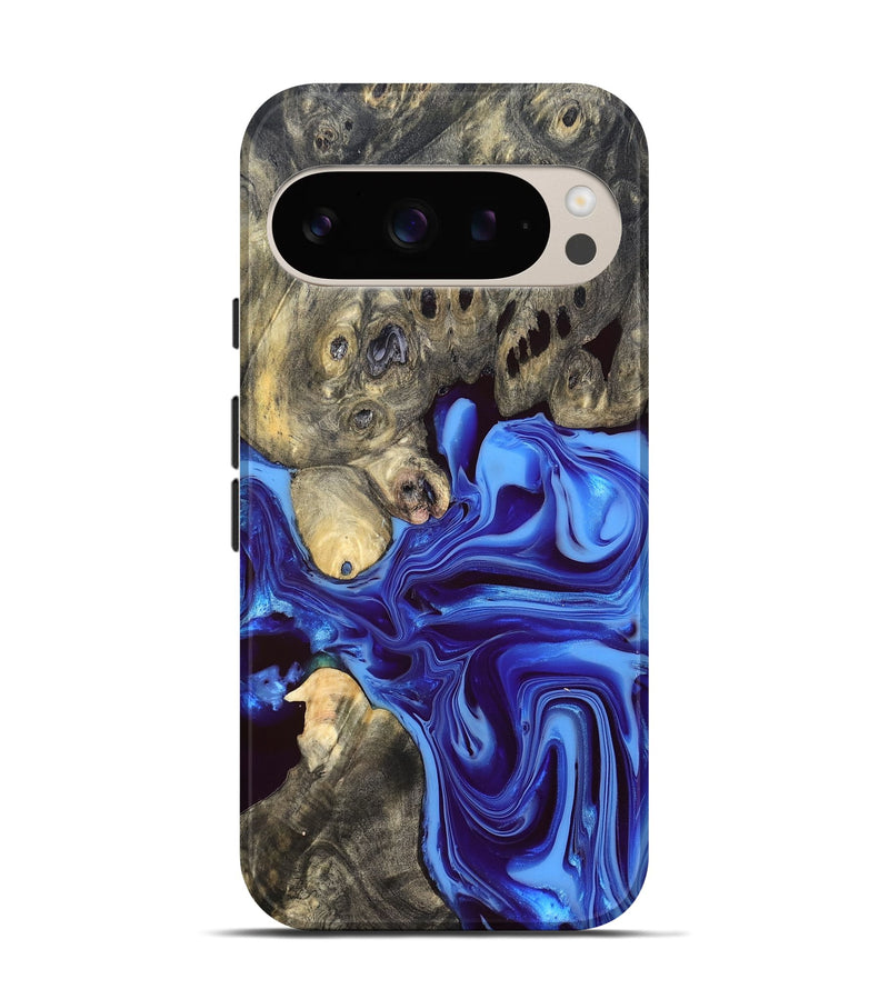 Pixel 9 Pro Wood Live Edge Phone Case - Noreen (Blue, 832676)