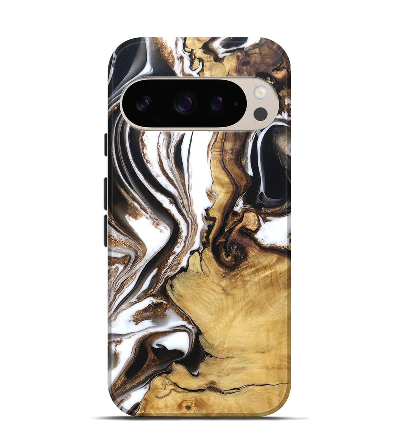 Pixel 10 Wood Live Edge Phone Case - Chrissy (Black & White, 832677)