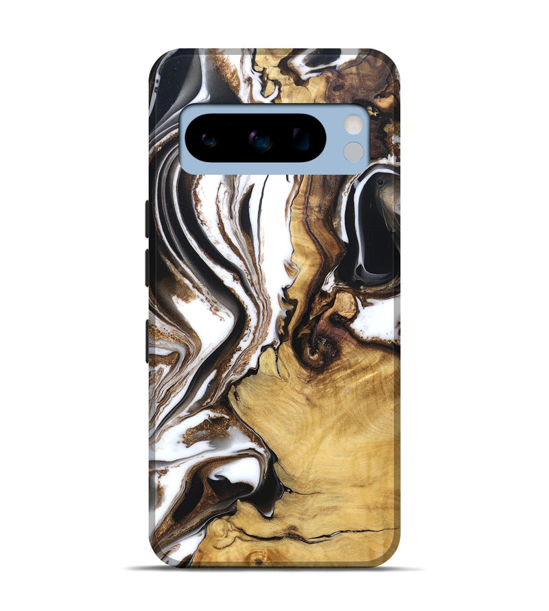 Pixel 8 Pro Wood Live Edge Phone Case - Chrissy (Black & White, 832677)