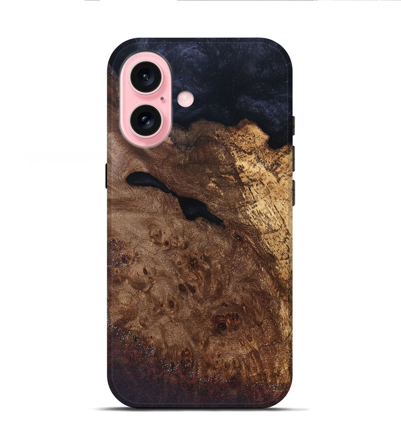 iPhone 16 Wood Live Edge Phone Case - Halle (Solid Wood, 832679)