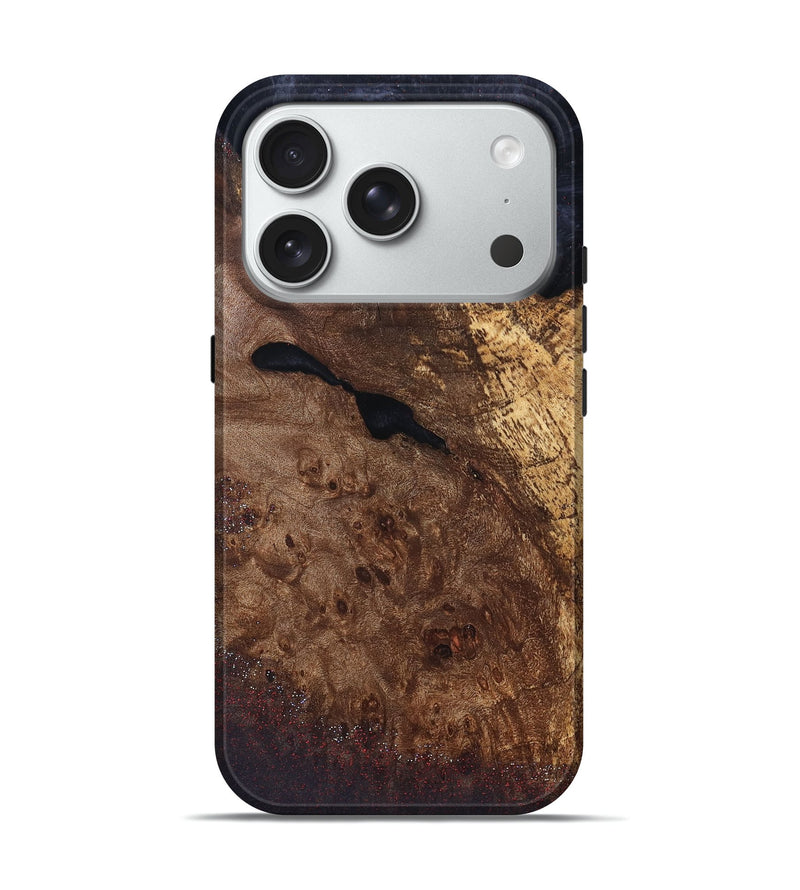 iPhone 18 Pro Wood Live Edge Phone Case - Halle (Solid Wood, 832679)