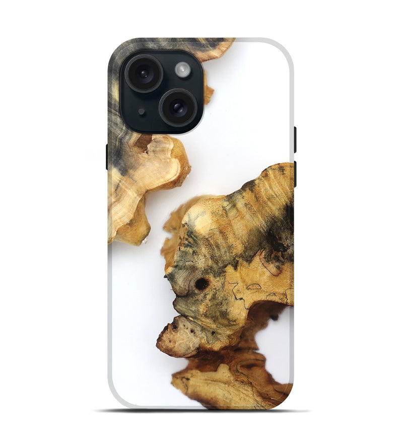 iPhone 15 Wood Live Edge Phone Case - Lucian (Clear, 832681)
