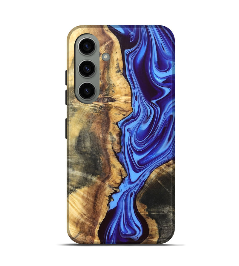 Galaxy S24 Wood Live Edge Phone Case - Demario (Blue, 832682)
