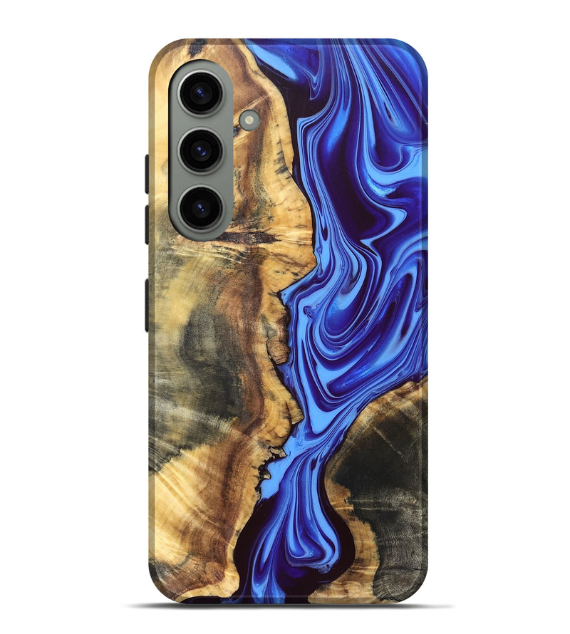 Galaxy S24 Plus Wood Live Edge Phone Case - Demario (Blue, 832682)
