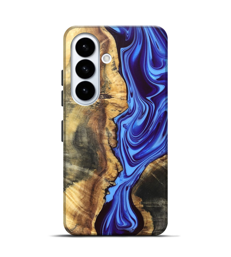 Galaxy S26 Wood Live Edge Phone Case - Demario (Blue, 832682)