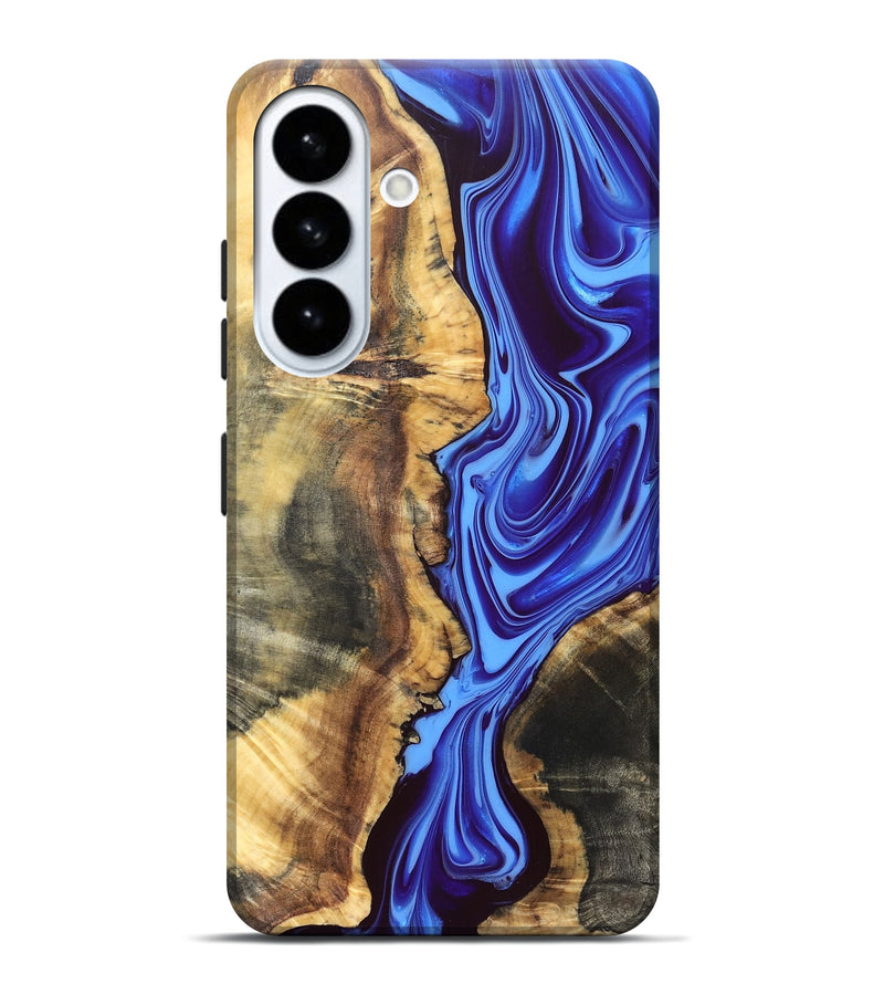 Galaxy S26 Plus Wood Live Edge Phone Case - Demario (Blue, 832682)