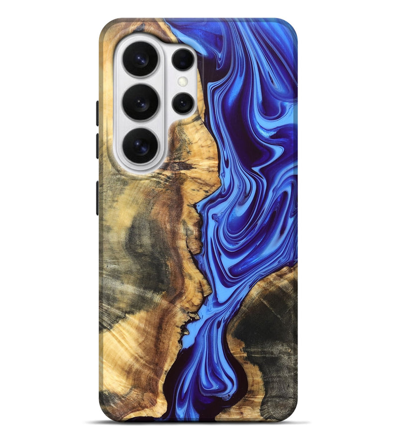 Galaxy S26 Ultra Wood Live Edge Phone Case - Demario (Blue, 832682)