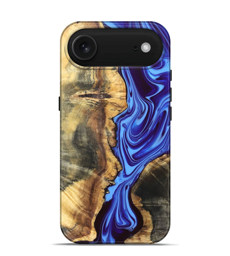 iPhone 17 Air Wood Live Edge Phone Case - Demario (Blue, 832682)