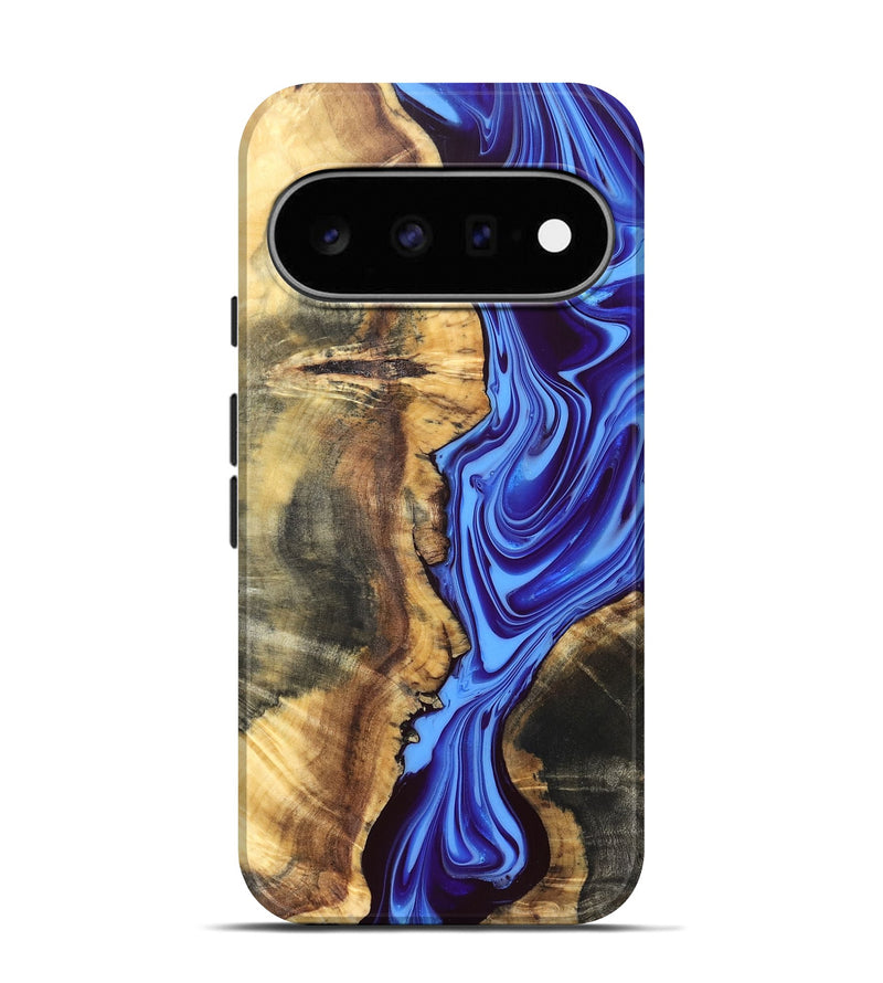 Pixel 11 Pro Wood Live Edge Phone Case - Demario (Blue, 832682)