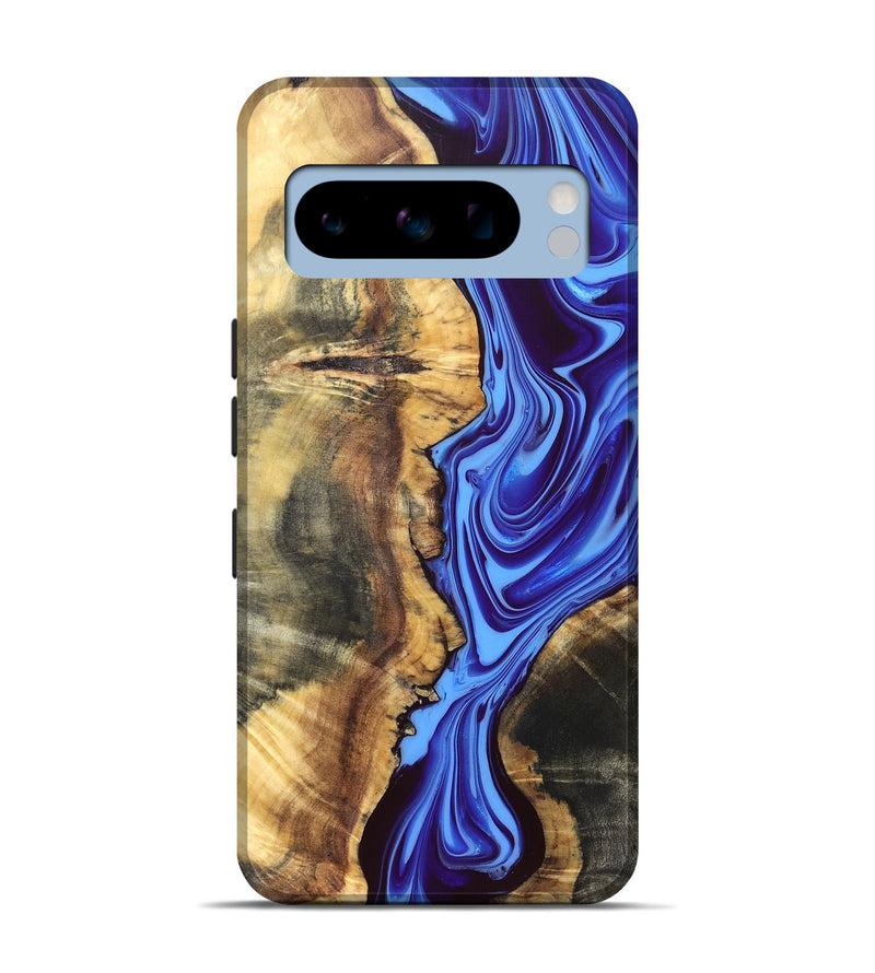 Pixel 8 Pro Wood Live Edge Phone Case - Demario (Blue, 832682)