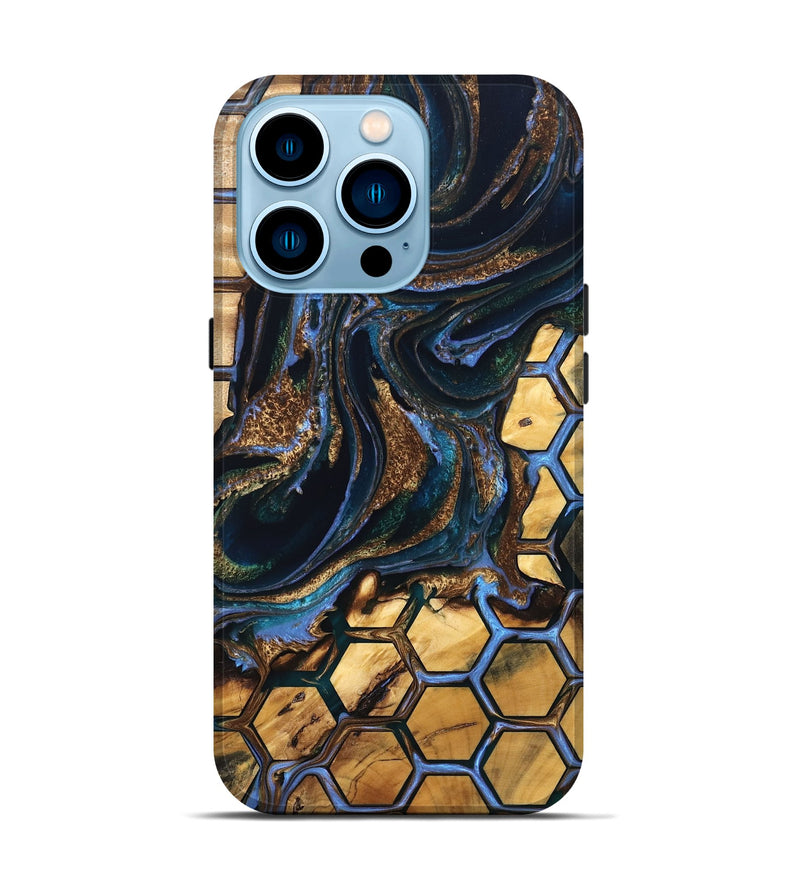 iPhone 14 Pro Wood Live Edge Phone Case - Aryana (Pattern, 832683)