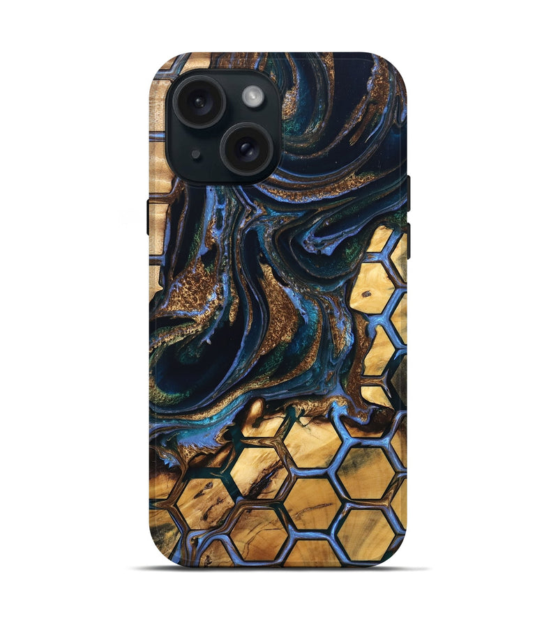 iPhone 15 Wood Live Edge Phone Case - Aryana (Pattern, 832683)