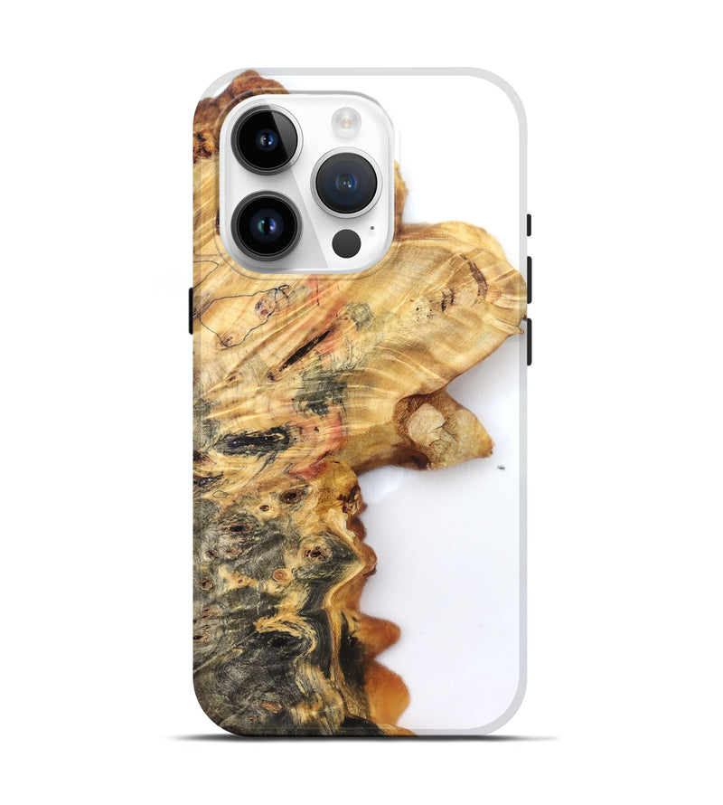 iPhone 15 Pro Wood Live Edge Phone Case - Sheena (Clear, 832684)