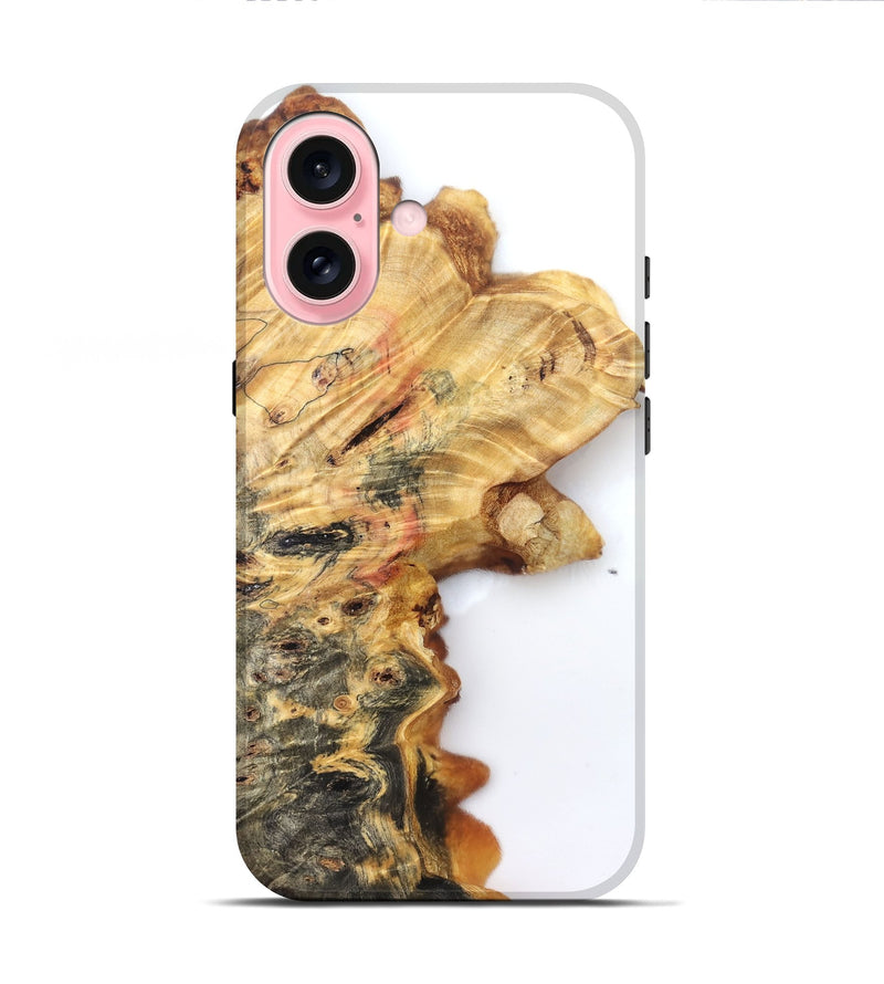 iPhone 16 Wood Live Edge Phone Case - Sheena (Clear, 832684)