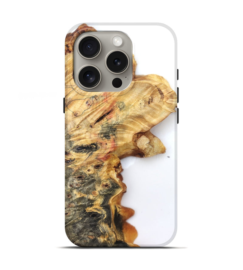 iPhone 16 Pro Wood Live Edge Phone Case - Sheena (Clear, 832684)