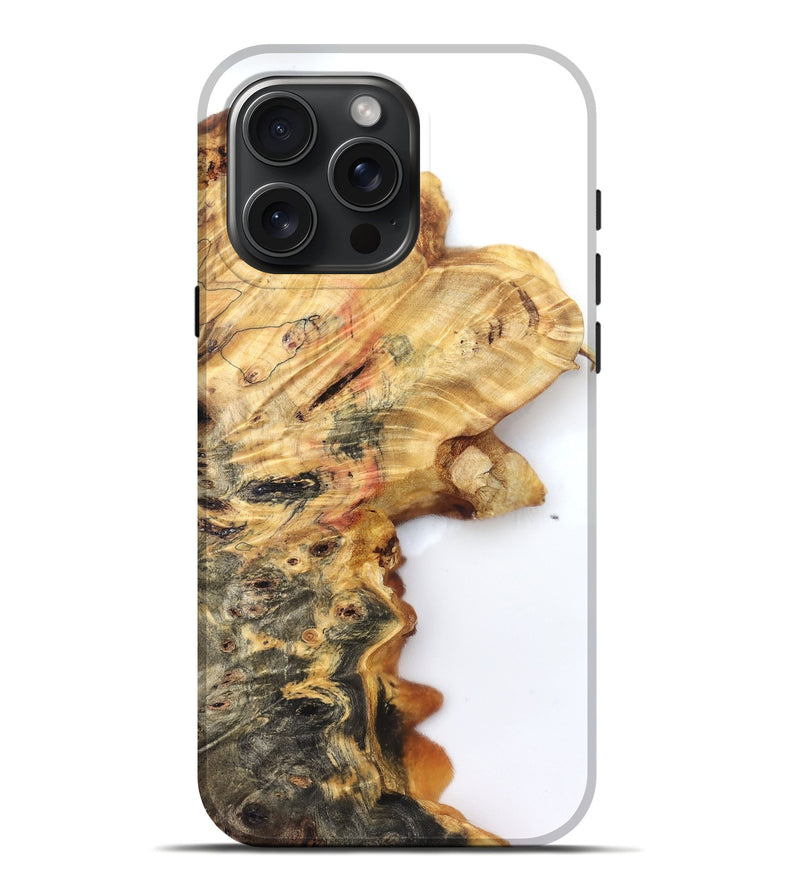 iPhone 16 Pro Max Wood Live Edge Phone Case - Sheena (Clear, 832684)