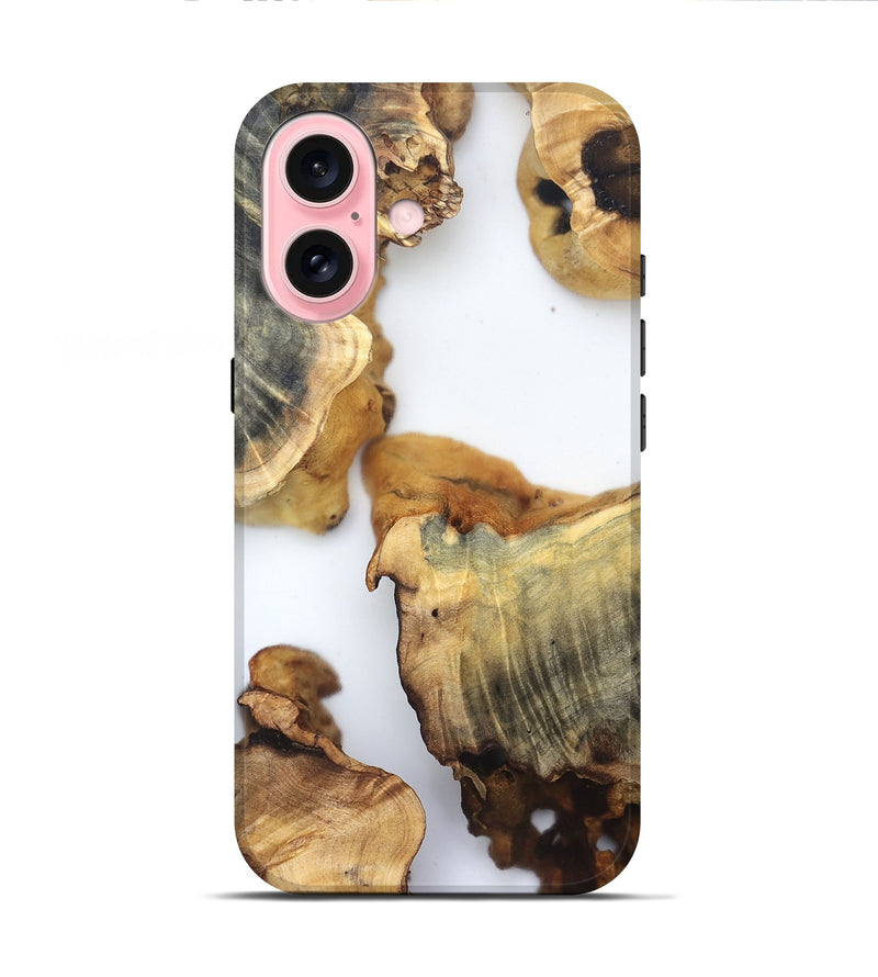 iPhone 16 Wood Live Edge Phone Case - Brianda (Clear, 832686)