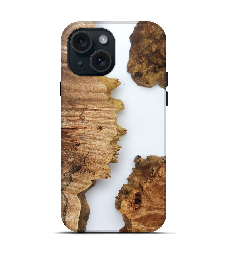 iPhone 15 Wood Live Edge Phone Case - Lylah (Clear, 832689)