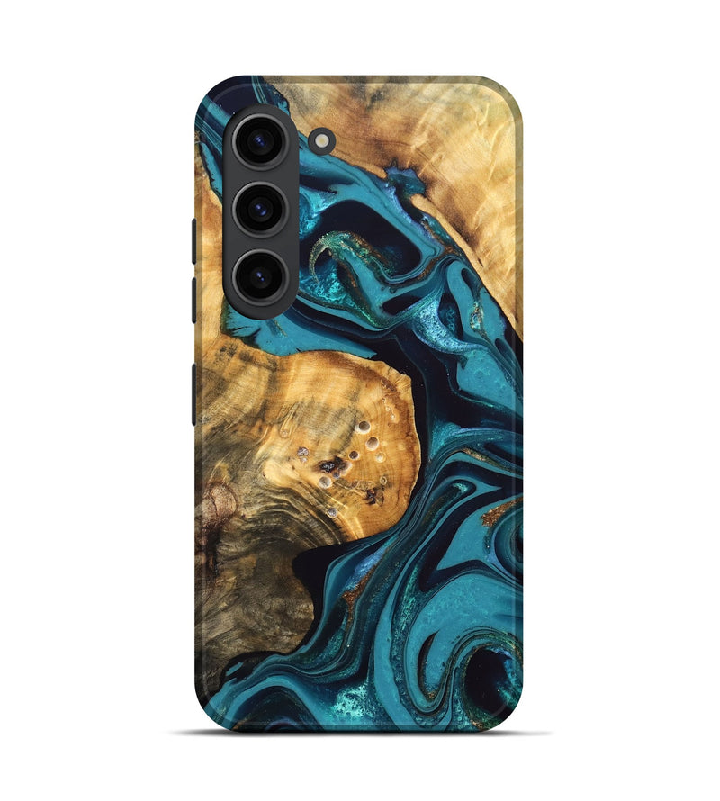 Galaxy S23 Wood Live Edge Phone Case - Elaina (Blue, 832692)