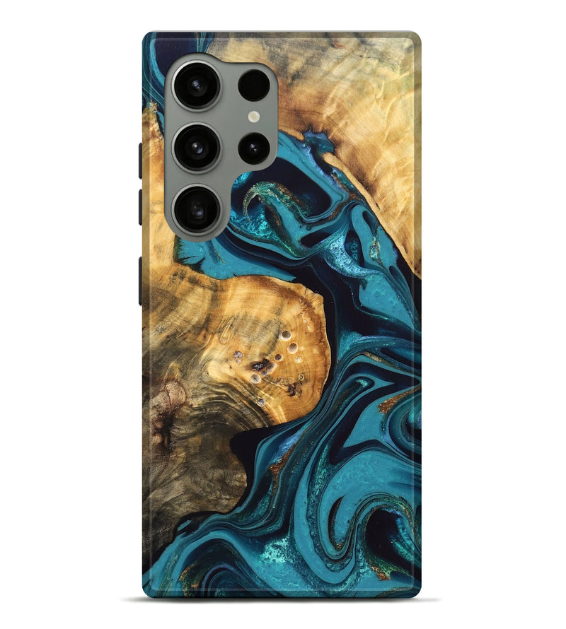 Galaxy S24 Ultra Wood Live Edge Phone Case - Elaina (Blue, 832692)