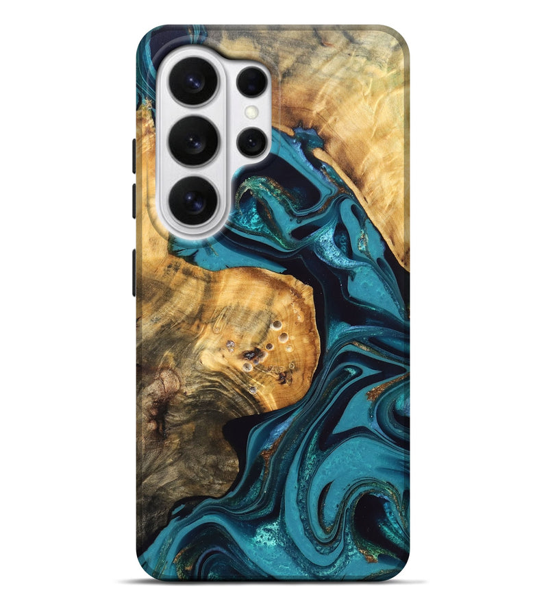 Galaxy S26 Ultra Wood Live Edge Phone Case - Elaina (Blue, 832692)
