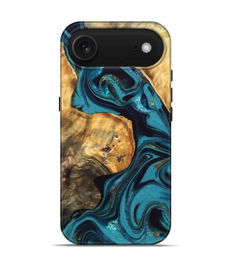 iPhone 17 Air Wood Live Edge Phone Case - Elaina (Blue, 832692)