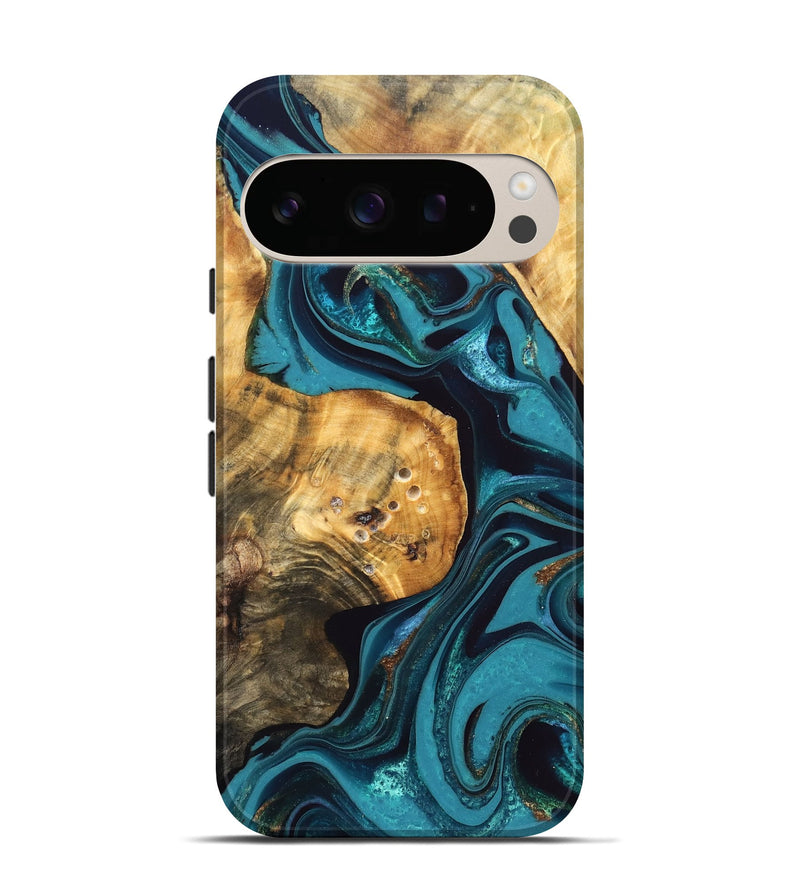 Pixel 10 Pro Wood Live Edge Phone Case - Elaina (Blue, 832692)