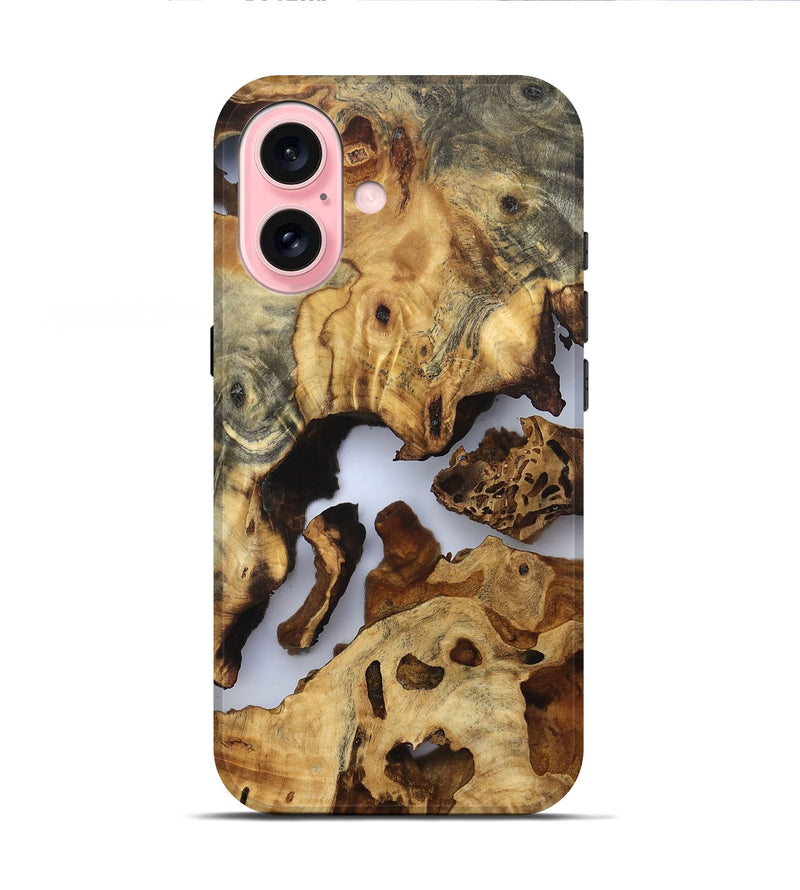 iPhone 16 Wood Live Edge Phone Case - Moriah (Clear, 832694)