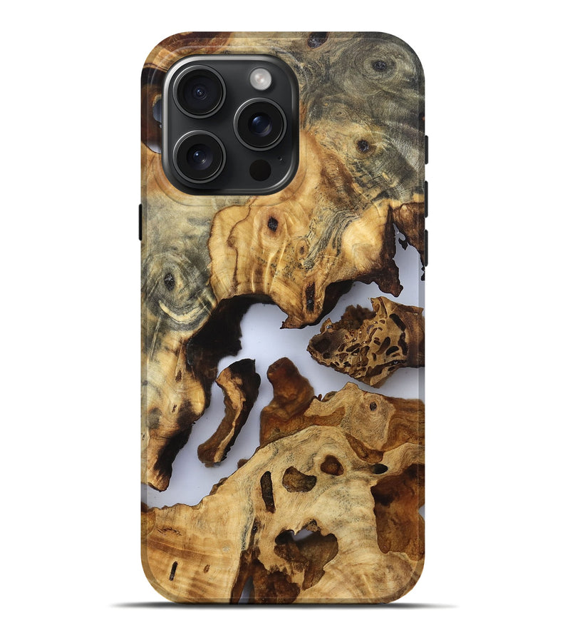 iPhone 16 Pro Max Wood Live Edge Phone Case - Moriah (Clear, 832694)