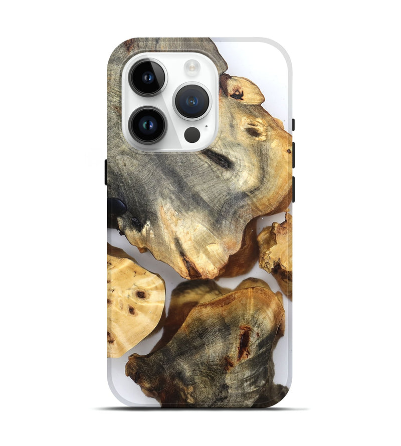 iPhone 15 Pro Wood Live Edge Phone Case - Sheryl (Clear, 832697)