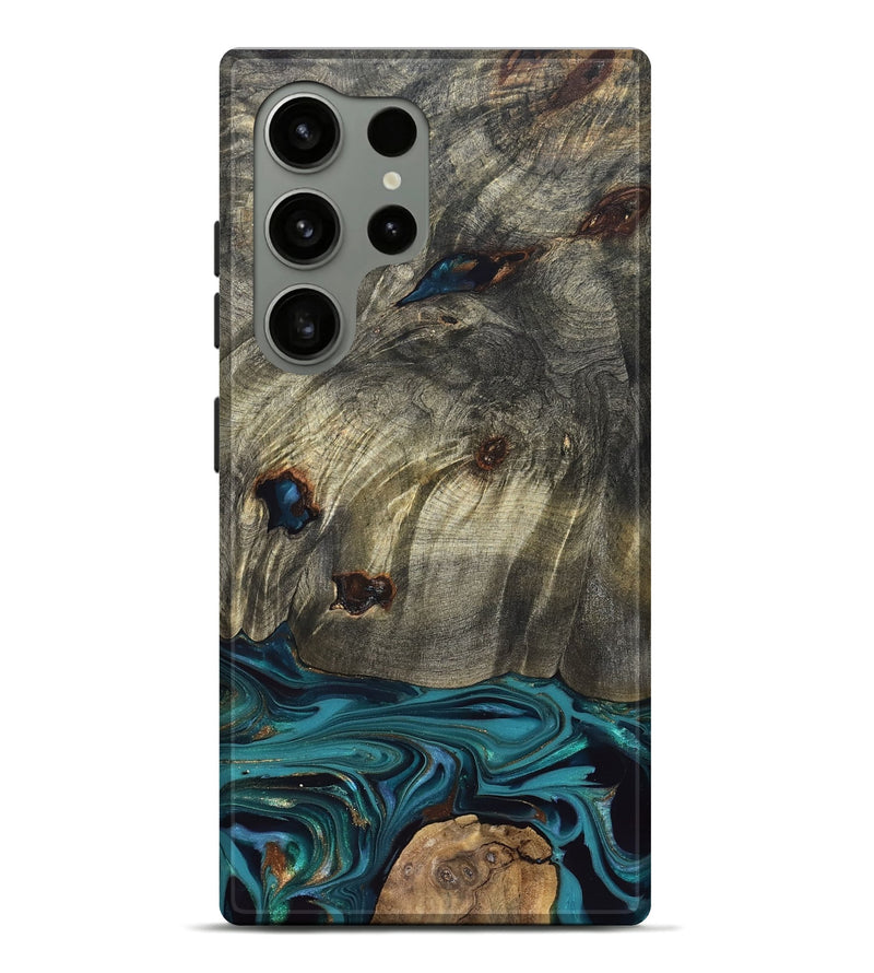 Galaxy S24 Ultra Wood Live Edge Phone Case - Van (Blue, 832698)