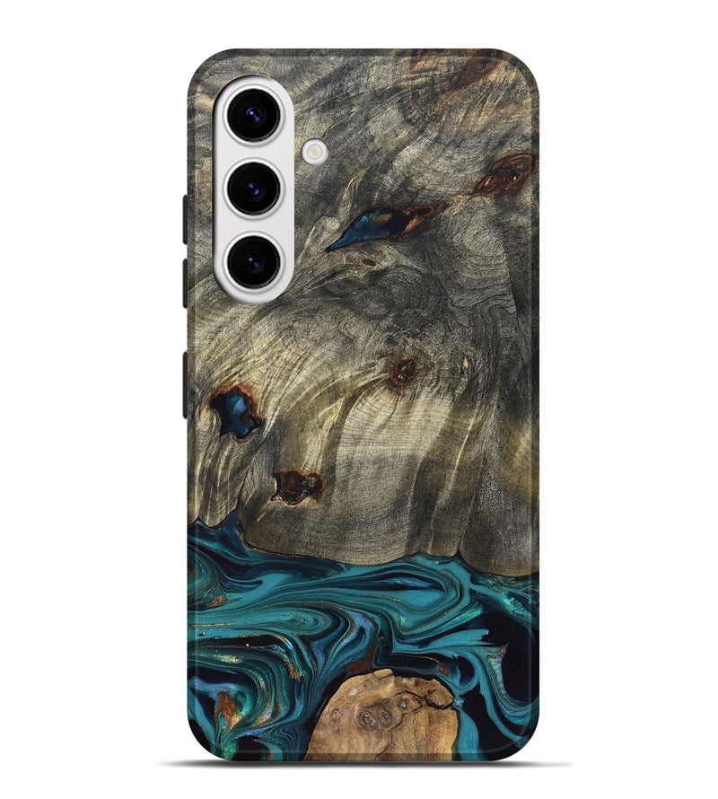 Galaxy S25 Plus Wood Live Edge Phone Case - Van (Blue, 832698)