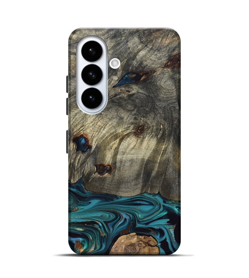 Galaxy S26 Wood Live Edge Phone Case - Van (Blue, 832698)