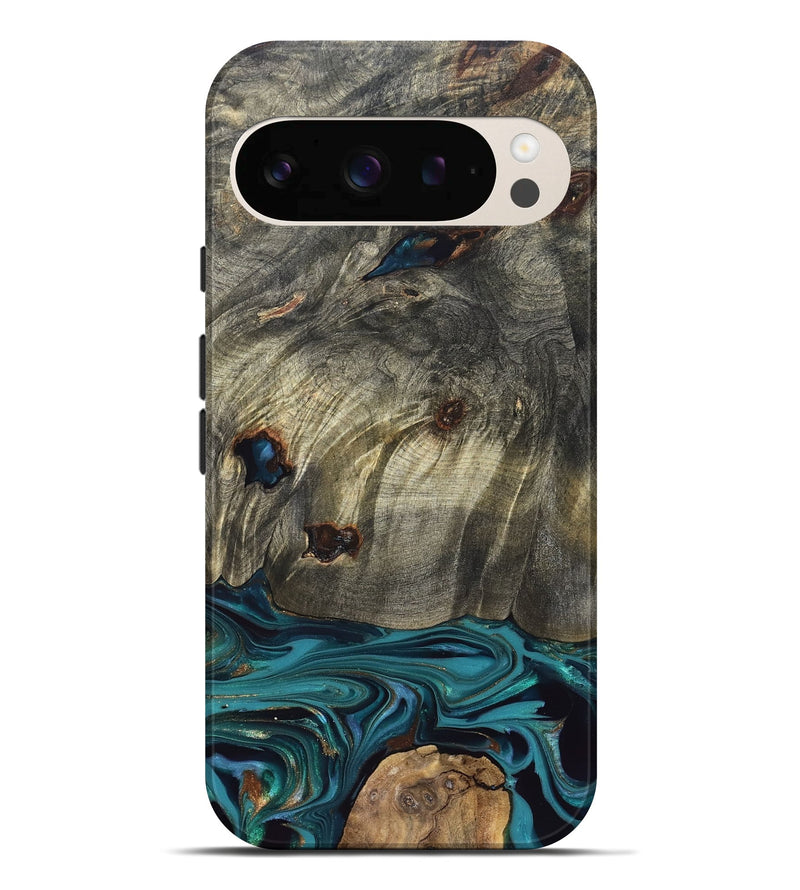 Pixel 10 Pro XL Wood Live Edge Phone Case - Van (Blue, 832698)