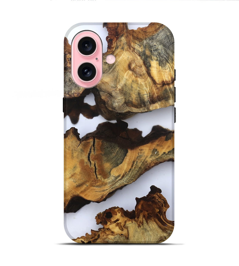 iPhone 16 Wood Live Edge Phone Case - Dianna (Clear, 832699)