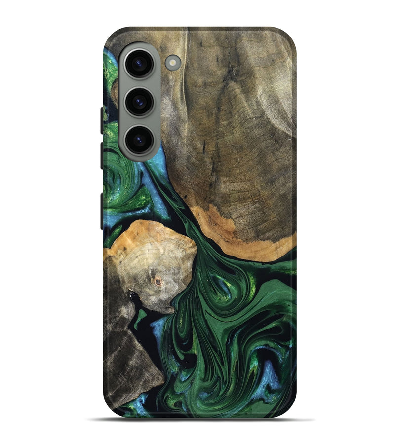 Galaxy S23 Plus Wood Live Edge Phone Case - Rubi (Green, 832700)