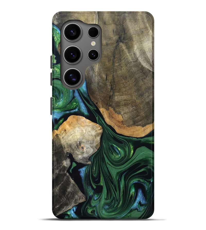 Galaxy S25 Ultra Wood Live Edge Phone Case - Rubi (Green, 832700)