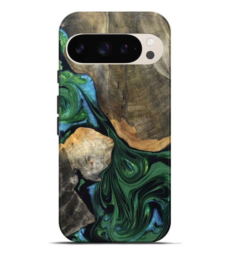 Pixel 10 Pro XL Wood Live Edge Phone Case - Rubi (Green, 832700)
