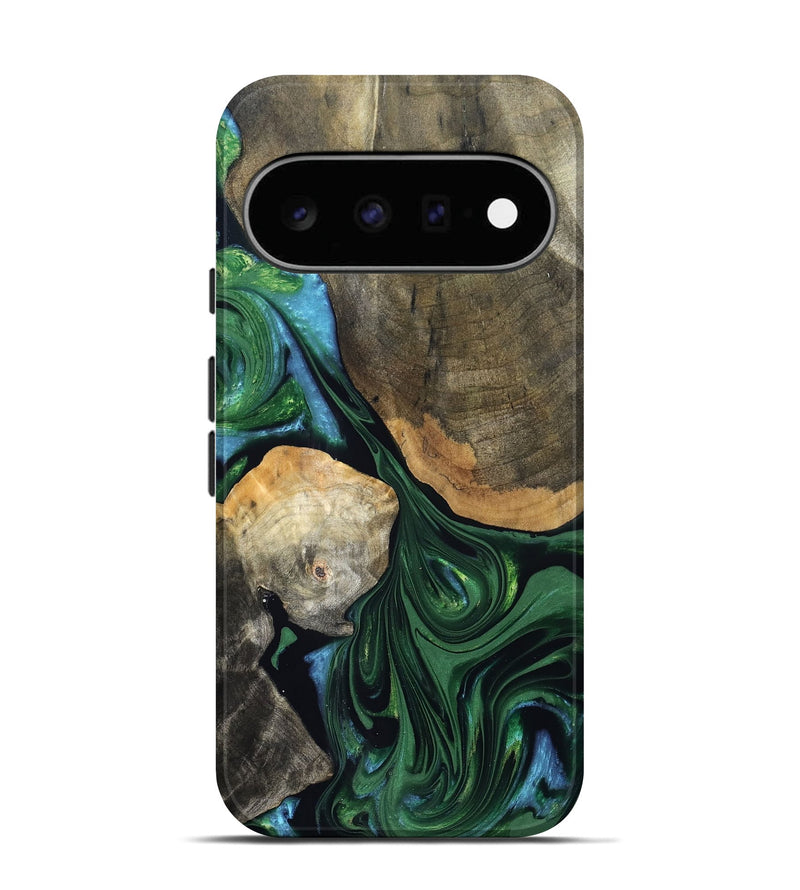 Pixel 11 Wood Live Edge Phone Case - Rubi (Green, 832700)