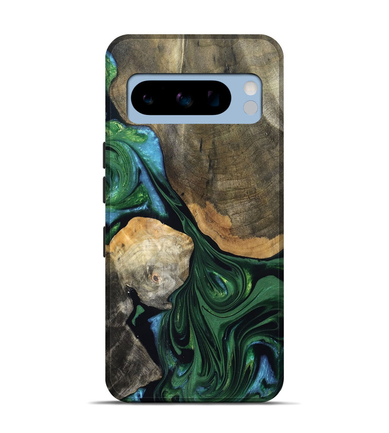 Pixel 8 Pro Wood Live Edge Phone Case - Rubi (Green, 832700)