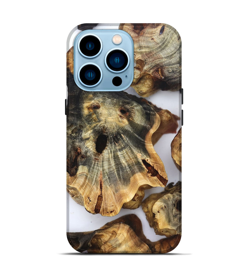 iPhone 14 Pro Wood Live Edge Phone Case - Ephriam (Clear, 832701)