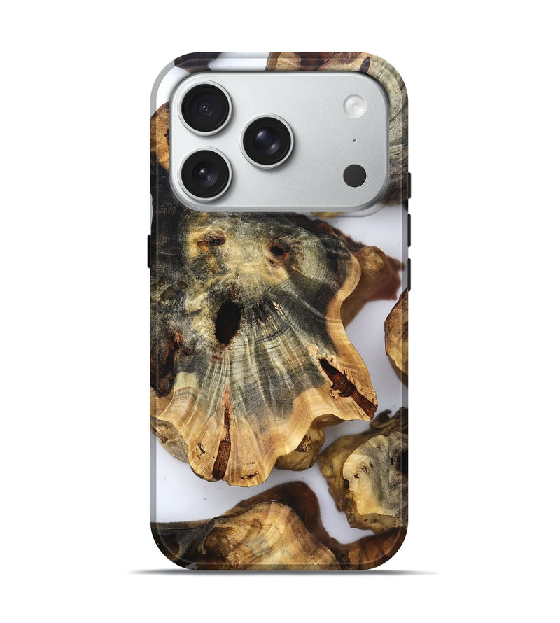 iPhone 18 Pro Wood Live Edge Phone Case - Ephriam (Clear, 832701)