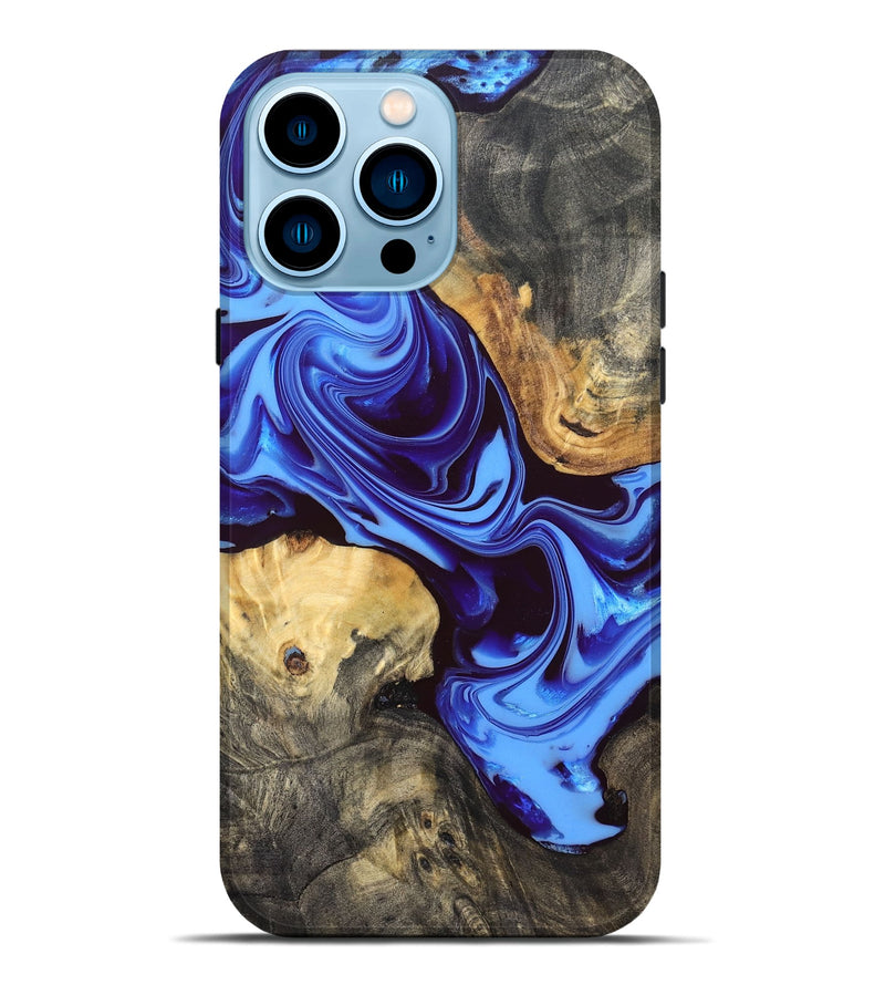 iPhone 14 Pro Max Wood Live Edge Phone Case - Lue (Blue, 832702)