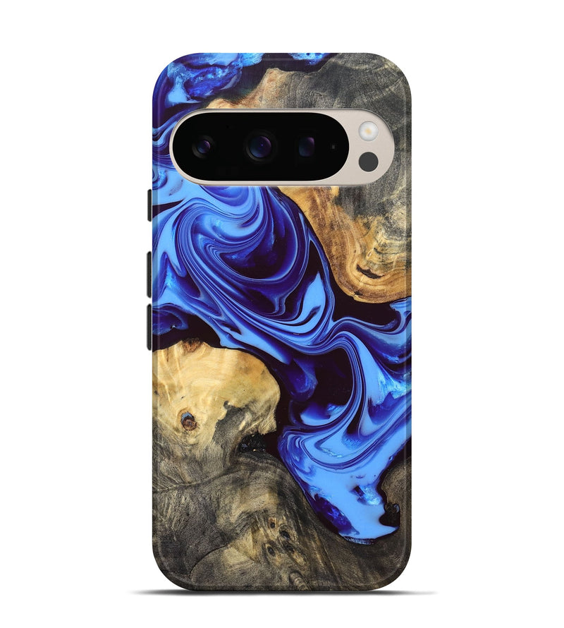 Pixel 10 Pro Wood Live Edge Phone Case - Lue (Blue, 832702)