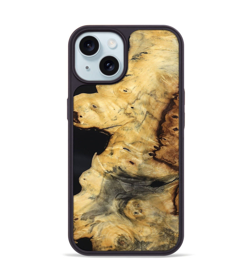iPhone 15 Wood Phone Case - Karon (Wood Burl, 832713)
