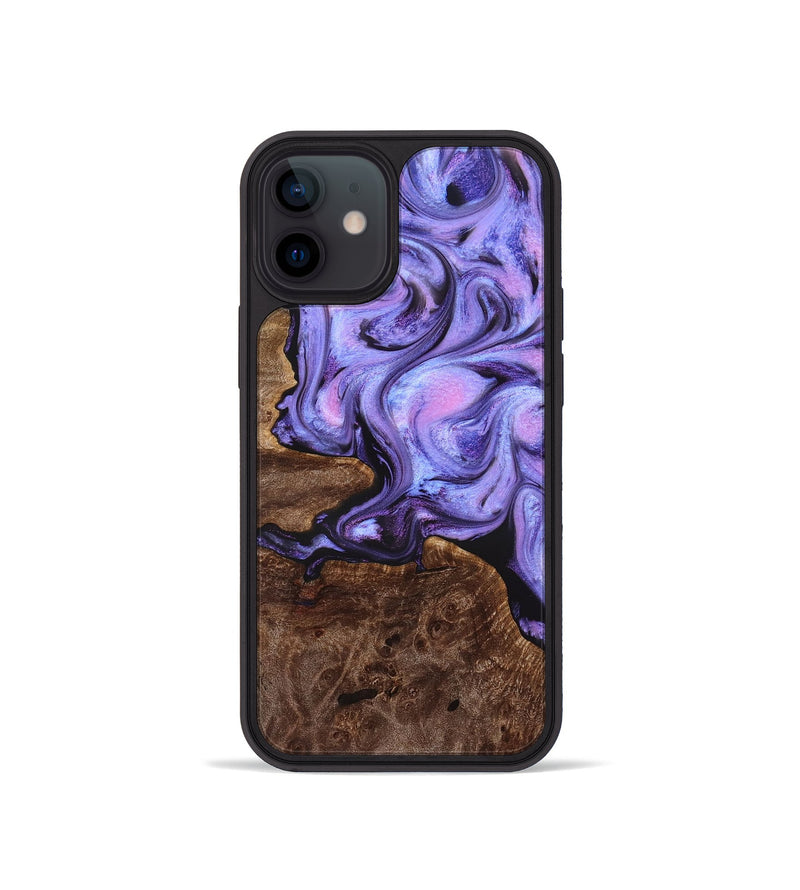 iPhone 12 mini Wood Phone Case - Draven (Purple, 832718)