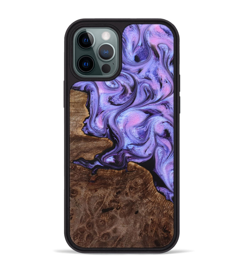 iPhone 12 Pro Max Wood Phone Case - Draven (Purple, 832718)