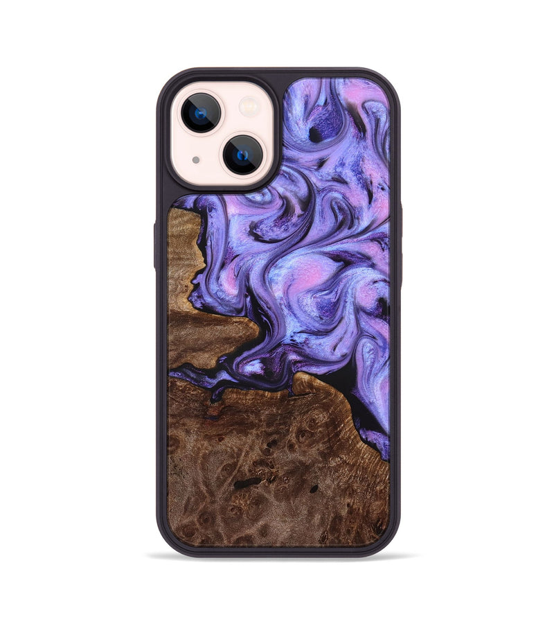 iPhone 14 Wood Phone Case - Draven (Purple, 832718)